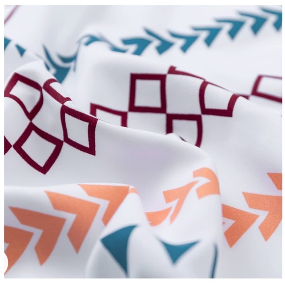 Refrze Boho Window Curtains Semi-Blackout Geometric With Tassels 2 Panels - Picture 4 of 7